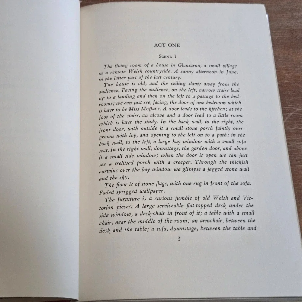 Random House The Corn Is Green Play Emlyn Williams First Printing Hardcover Book